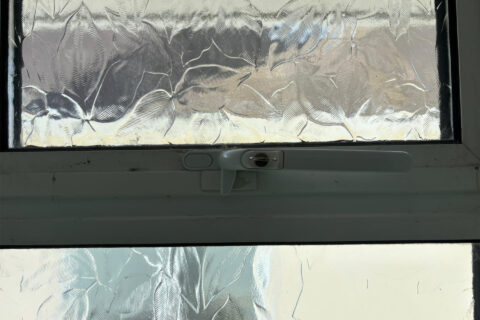 Versa white locking cockspur window handle fitted near Lancing